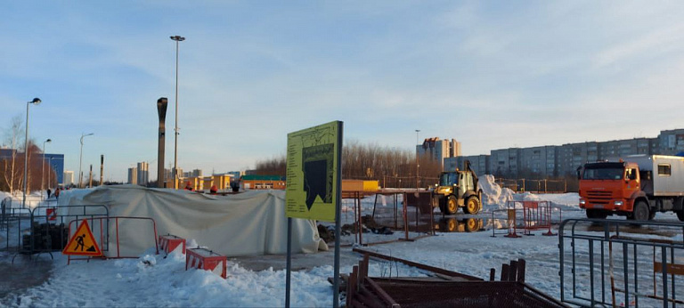 Центральную площадь Сургута закрыли из-за ремонта 