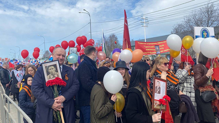 Бессмертный полк проходит в поселениях Сургутского района