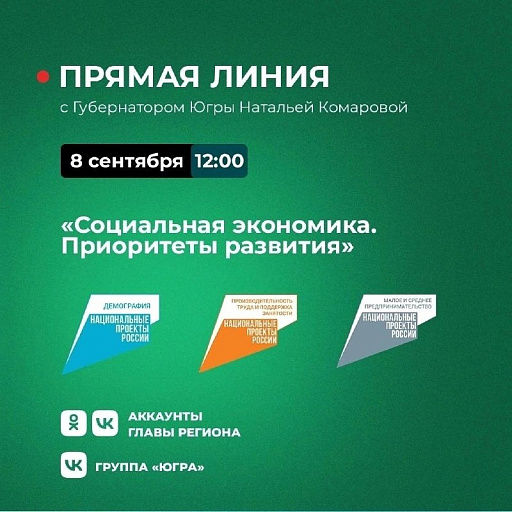 Губернатор Югры обсудит приоритеты развития социальной экономики