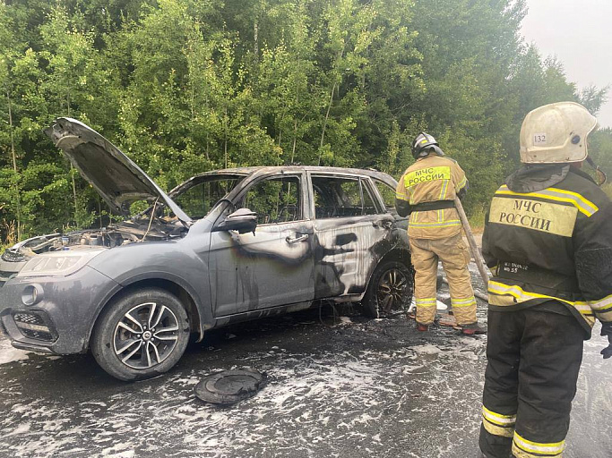 На АЗС Ханты-Мансийска взорвался автомобиль